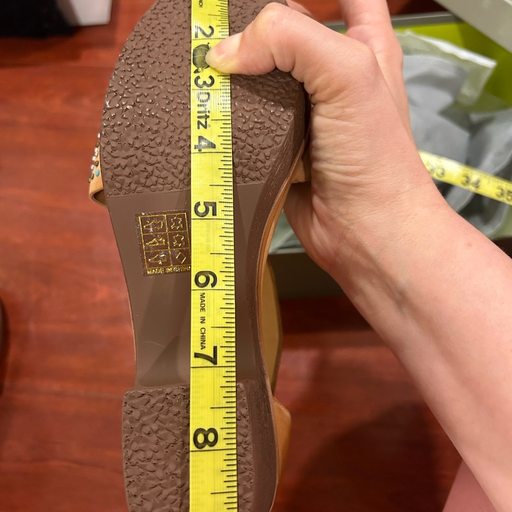 Antelope Brown Studded Sandals - Picture 8 of 9